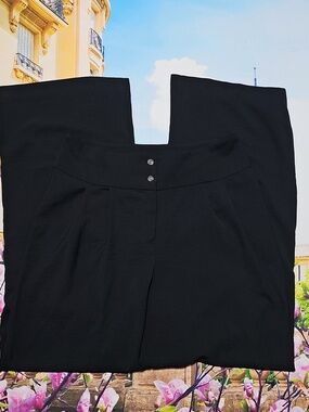 Calvin Klein Black Wide Leg High Waist Pants Size 6